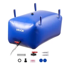 VEVOR Water Storage Bladder 63.4 Gal Foldable PVC Water Bag for Outdoor Garden