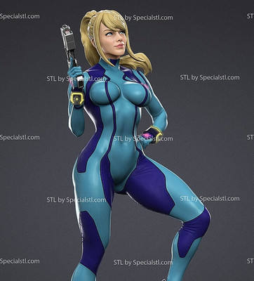 Sexy Zero Suit Samus Metroid V1! 3D Printed 16k ! Custom! Painted or Unpainted!