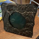 VINTAGE SMALL BRASS FRAME FLOWERS BIRD — photo 2