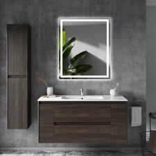 MIR102A-3036 Remy 30 in. W x 36 in. H Large Rectangular Frameless Antifog Fro...