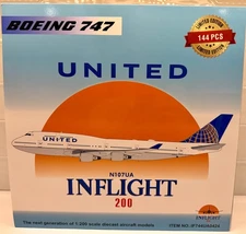 Inflight200 1:200 United Airlines Boeing 747-400 N107UA IF744UA0424
