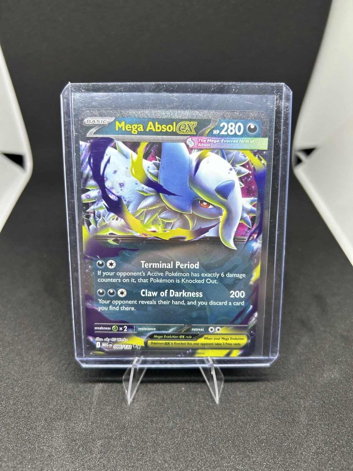 Mega Absol ex 086/132 Holofoil ME01: Mega Evolution NM