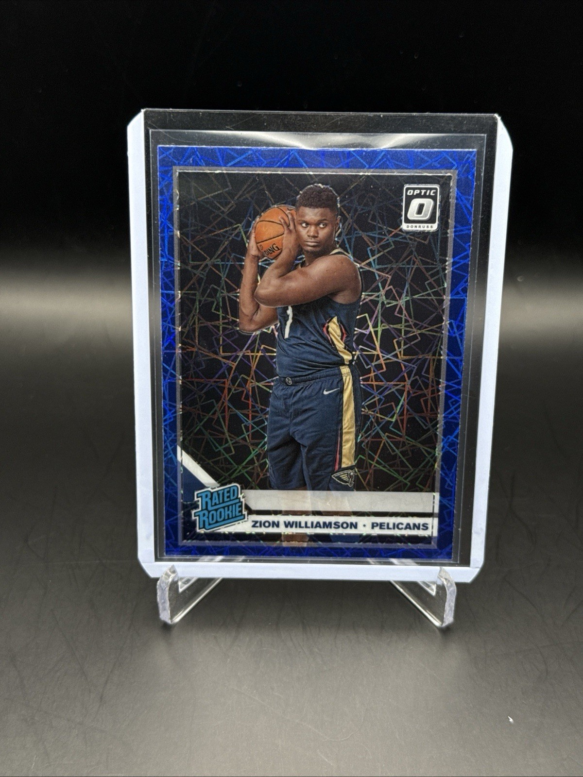 2019-20 Donruss Optic Zion Williamson Blue Velocity Prizm Rookie RC #158 MINT
