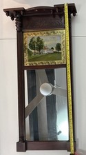 Antique Federal Style George Washington Mount Mt Vernon Reverse Painted Mirror Antique Federal Style George Washington Mount Mt Vernon Reverse Painted Mirror