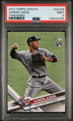 2017 Topps Update Series Aaron Judge #US166 Throwing Rookie Card RC PSA 9 MINT