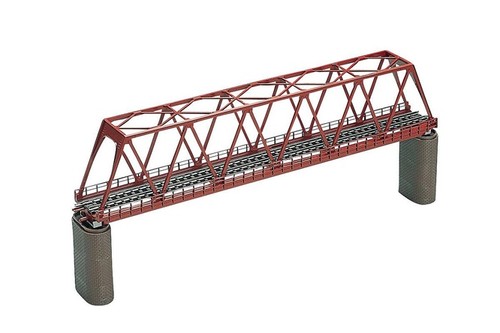 Tomytec 970317 / 3031 - Puente de hierro con entramado 1/150, una sola vía, rojo - Nuevo | Zustand: Neu