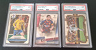 PANINI MESSI RONALDO & IBRAHIMOVIC FOOTBALL CARDS JOB LOT PSA SLABS  GRADED 9