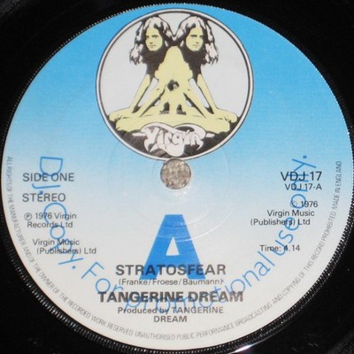 Tangerine Dream - Stratosfear / The Big Sleep In Search Of Hades, 7'', (Vinyl)