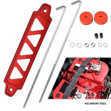 Aluminum Alloy Battery Tie Down Bracket, Hold Down Bracket Holder,Car red