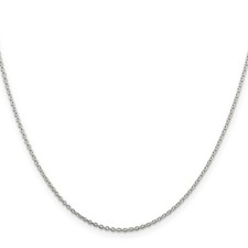 1.5mm Cable Chain Necklace Real 925 Sterling Silver 18-20 inch Solid