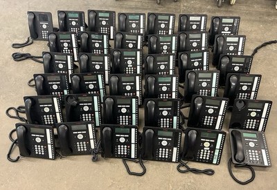 Lot of 31 Avaya Phones 1616 (x30) + 9611G (x1) w/ Stands & Handsets