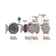 1x Kompressor, Klimaanlage VAN WEZEL 8301K703 passend für KIA