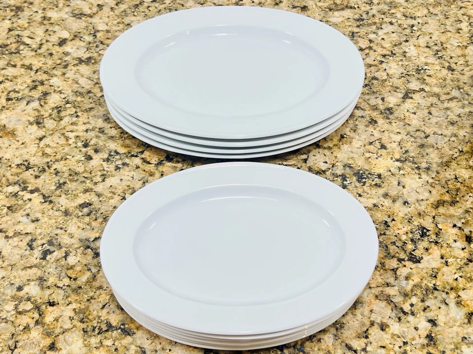 Sur La Table 10pc White Oval Plate Set (4) 11.5” (6) 9.5” Turkey EC - Image 3 of 4