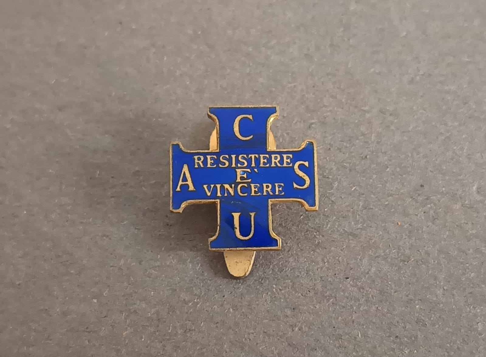 1920/40 Spilla Distintivo CAUS Associativo Cattolico o Studentesco del Novecento