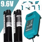 2Pack for MAKITA 9.6VOLT Battery / Charger 9000 9001 632007-4 191681-2 9033 9102