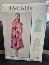 McCall's 8449 Pullover Dress w/ Variations Sash Misses' 18-26 Pattern Uncut