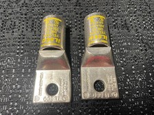 PAIR ILSCO CSWS-250-12 COPPER COMPRESSION LUG 250 KCMIL, YELLOW DIE 62