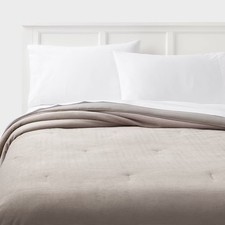 Corduroy Plush Comforter Light - Room Essentials
