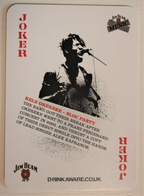 KELE OKEREKE - Bloc Party - Joker - Einzelspielkarte Jim Beam Musik 2006
