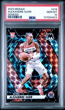 Alexandre Sarr 2024-25 Panini Mosaic Genesis RC #216 Rookie PSA 10 POP 9