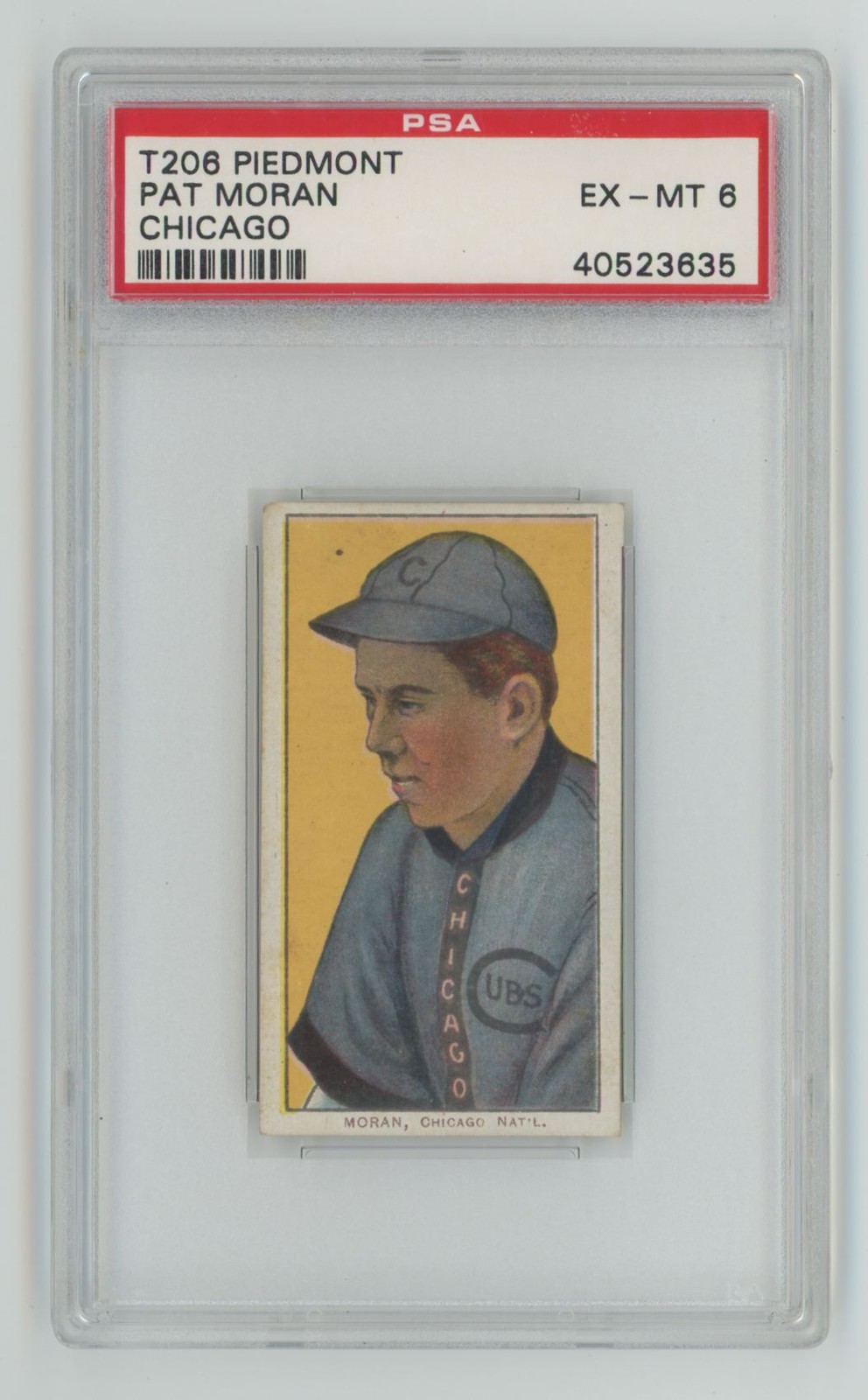 1909 WHITE BORDER PAT MORAN 40523635 PSA 6 CHICAGO POP 24 ONLY 4 HIGHER