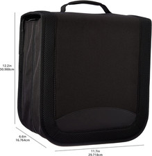 Polyester CD/DVD Portable Storage Binder, 400-Capacity, Black
