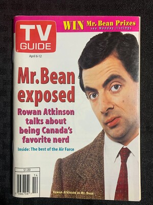 1996 April 6-12 TV GUIDE Magazine FN+ 6.5 Mr Bean Exposed