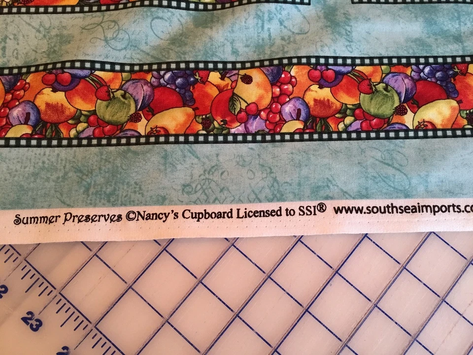 SUMMER PRESERVES 4 厨房塑料棉织物面板工艺缝纫,绗缝 — 第 4/4 张图片