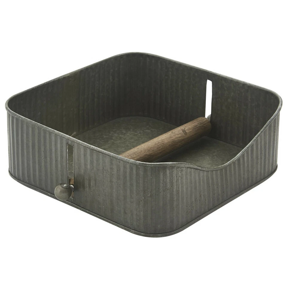 Soporte para servilletas de almuerzo Norwood 7,25" de ancho X 7" de profundidad X 2,5" de alto estilo moderno de granja Foto 3 de 3