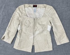Vintage Bazar Christian Lacroix Jacket Women 38 Ivory Grannycore Hook And Loop