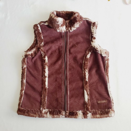 Ariat Womens Faux Fur Leather Vest 
