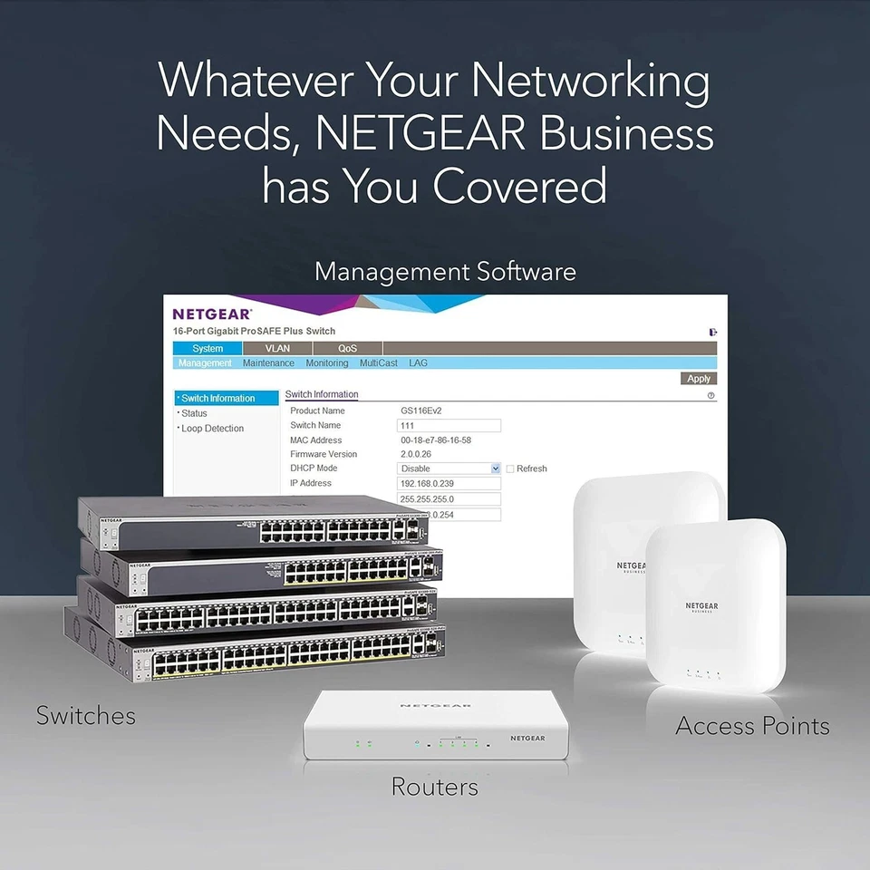 NETGEAR 8-Port Gigabit Ethernet Smart Switch (GS108T) - Managed, with 1 x PD Por - Image 4 of 4