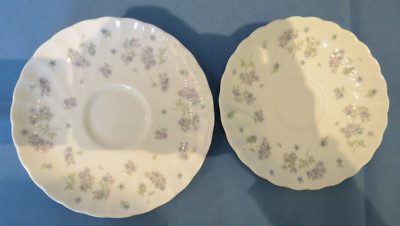 Wedgwood April Blumen Untertassen x2