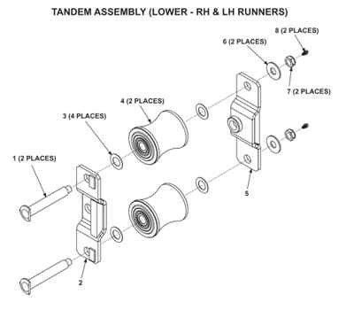 Maxon BMR Upper LH Tandem Roller Assembly OEM - 268866-02 Truck