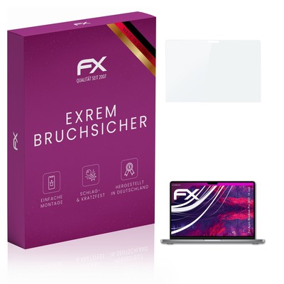 atFoliX Glasfolie für Apple MacBook Pro 2021 14 inch Panzerfolie 9H Schutzpanzer