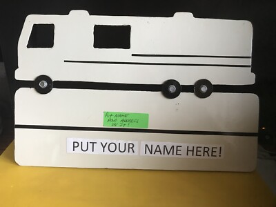 Custom Made Metal Sign Of RV To Put Your Name & Address On For Mailbox Or Pole