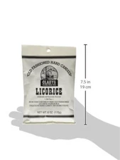 Claeys Candies Licorice Old Fashioned Hard Candy Fat-Free 6 Ounce [24-Bags]