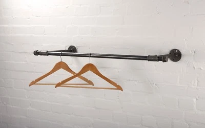 PIPE DREAM FURNITURE Wall Mounted Clothes Rail - Vintage Style - Made from Industrial Pipe Fittings!