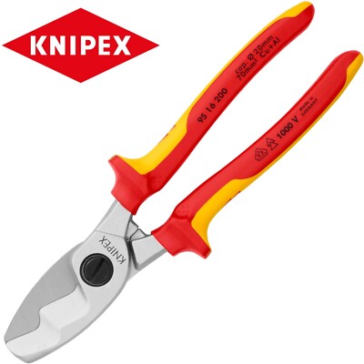 Knipex VDE Kabelschneider 160 mm Stepcut isolierte Drahtschere Zange 95 16 160   