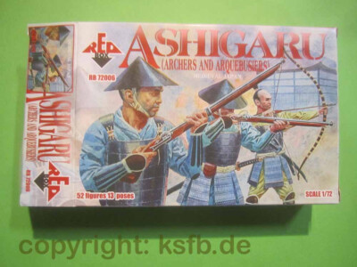 1:72 RedBox #006 Asien Japan Aschigaru Bogenschützen Gewehrschützen Samurai