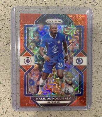 2022-23 Prizm Premier League Kalidou Koulibaly Red Mojo /99 #113 Saudi/Chelsea