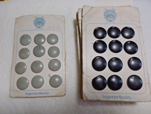 108 Antique Vegetable Ivory Czechoslovakia Buttons 9 Original Cards 3/4"