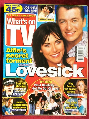 WHAT'S ON TV mag 26/04/2003 SHANE RICHIE Orla Brady Jeremy Sheffield The Bill UK