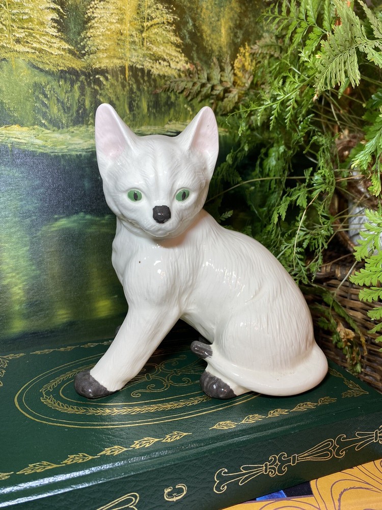 Vintage Siamese Ceramic Cat Figurine
