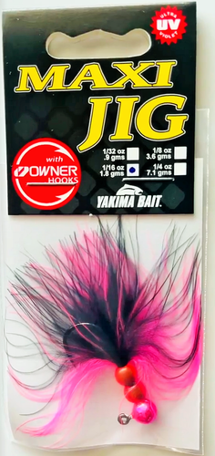 Yakima Bait 1714CER Worden's Maxi Jig Cerise Pacifier 1/16 oz 3pk crappie - Picture 3 of 4