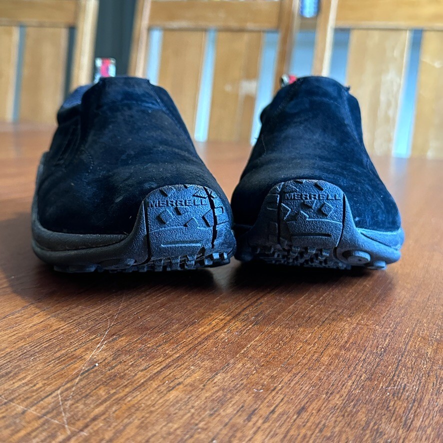 Merrell J60825 scarpe slip on uomo 7 5 Jungle Moc Midnight nere scamosciate