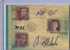 2007-08 TOPPS TRADEMARK MOVES TRIPLE INK DAEQUAN COOK/ALMOND/AFFLALO #20/39