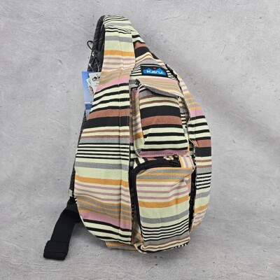 Kavu Rope Bag Springtime Stripe Multicolored Sling Crossbody Backpack
