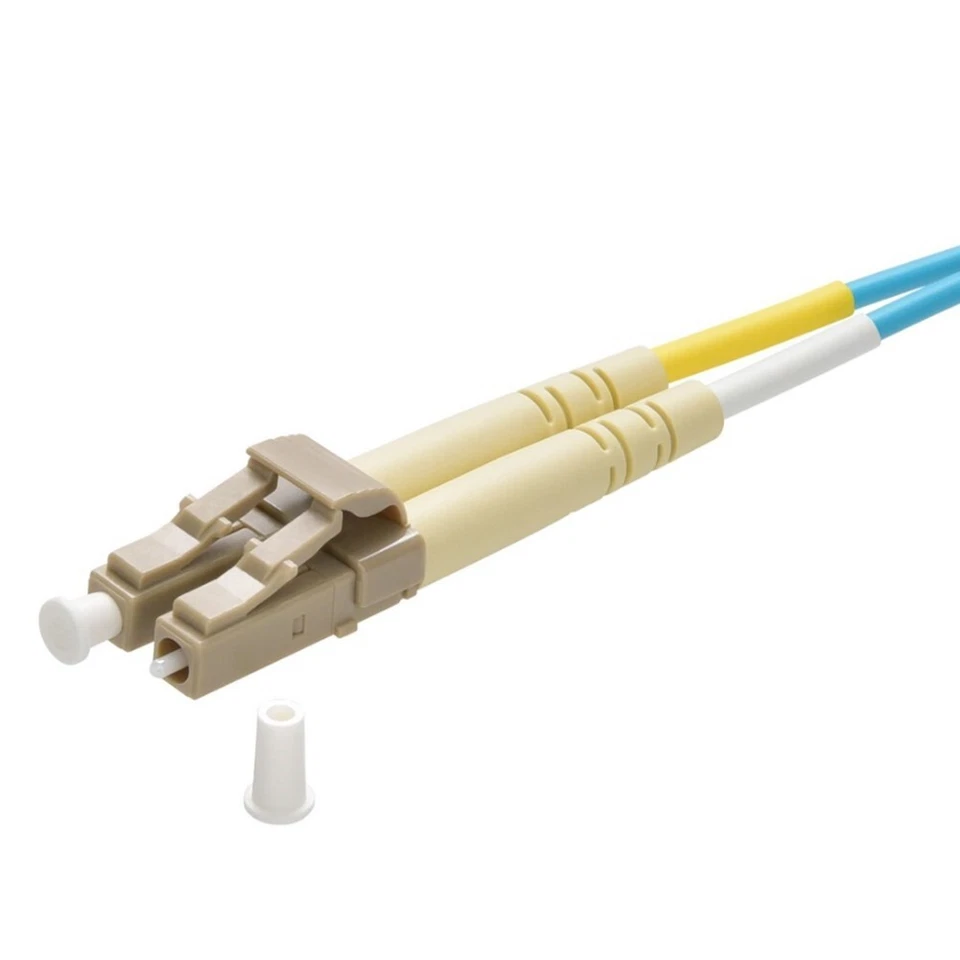 50M LC-SC UL MultiMode Duplex 50/125 OM4 Fiber Optic Patch Cable Cord OFNR Aqua - Image 2 of 3