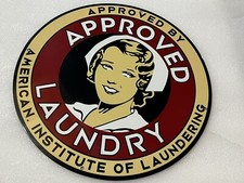 American Approved Laundry Heavy Steel Vintage Style Metal Sign